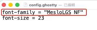 MesloLGS NF font files